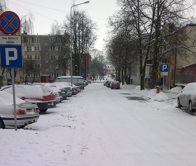 Tak wyglądała dziś rano ulica Pocztowa (iSokolka.eu)