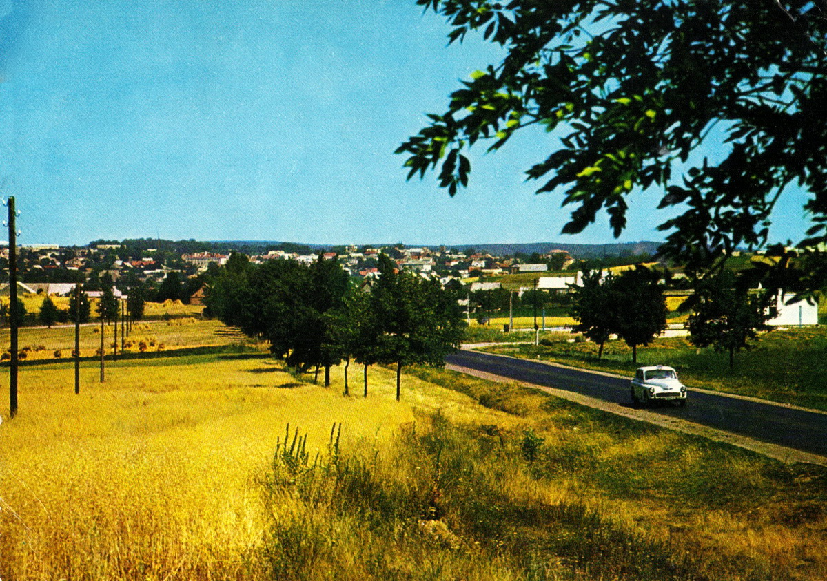 Widok na Sokółkę w latach 70-tych