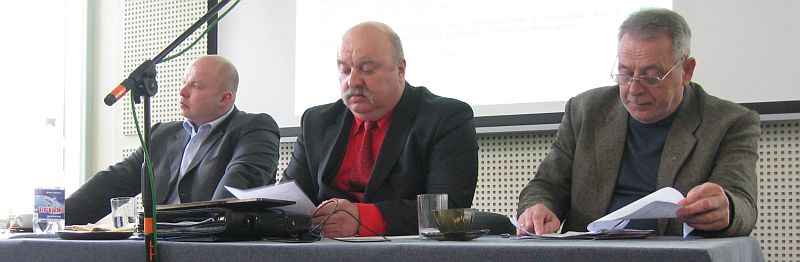 Nowe prezydium Rady Miejskiej w Sokółce. Pierwszy z prawej: Władysław Bieszczad (iSokolka.eu)