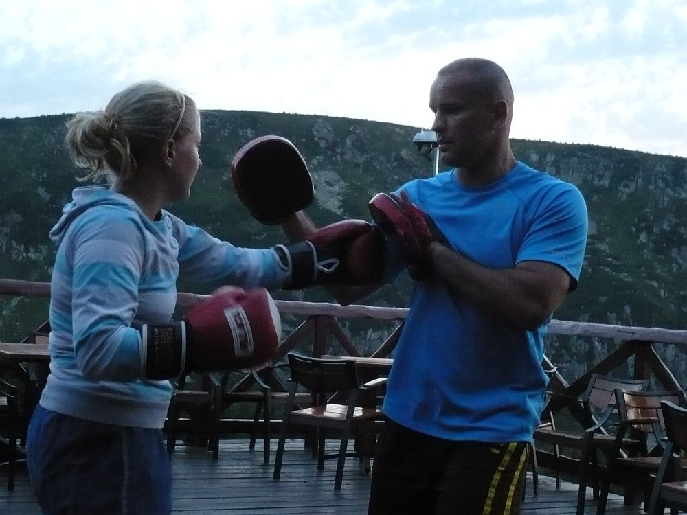 Trening z górami w tle (UKS Boxing Sokółka)