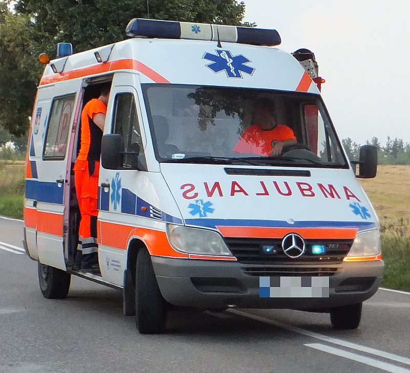 Kobietę przewieziono do szpitala (iSokolka.eu)