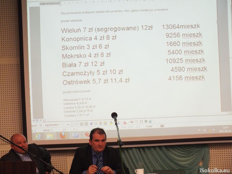 Radny Sławomir Sawicki zaprezentował stawki z innych gmin (iSokolka.eu)