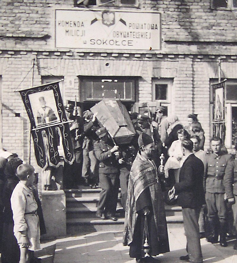 Pogrzeb szeregowego MO, wrzesień 1946 roku