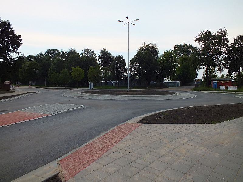 Rondo w Sokółce przed oddaniem go do użytku (iSokolka.eu)