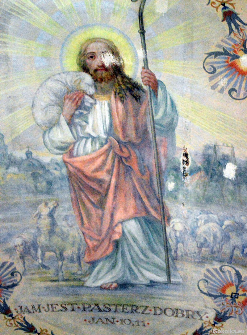 Malowidło Chrystusa na suficie świątyni (iSokolka.eu)