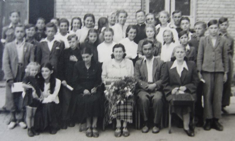 Jedna z klas sokólskiej podstawówki. 1950 rok