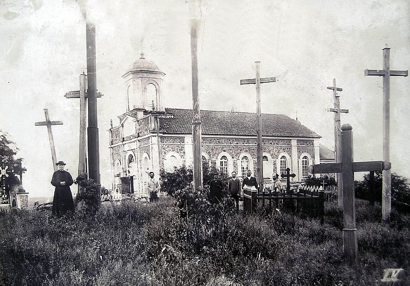 Kościół z Kundzinie na zdjęciu z końca XIX wieku