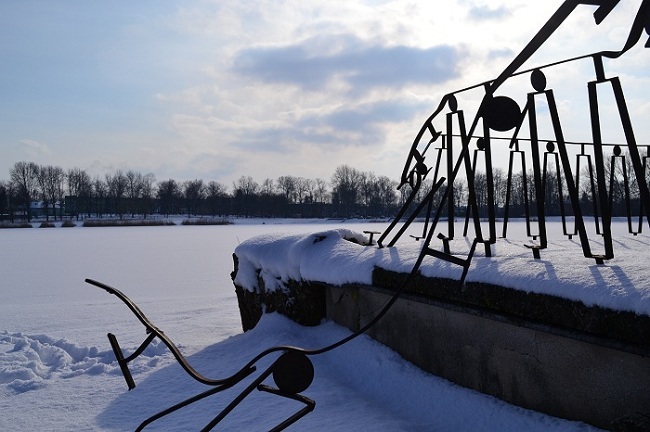 Sokólskie jezioro zimą (Czytelnik Adam)