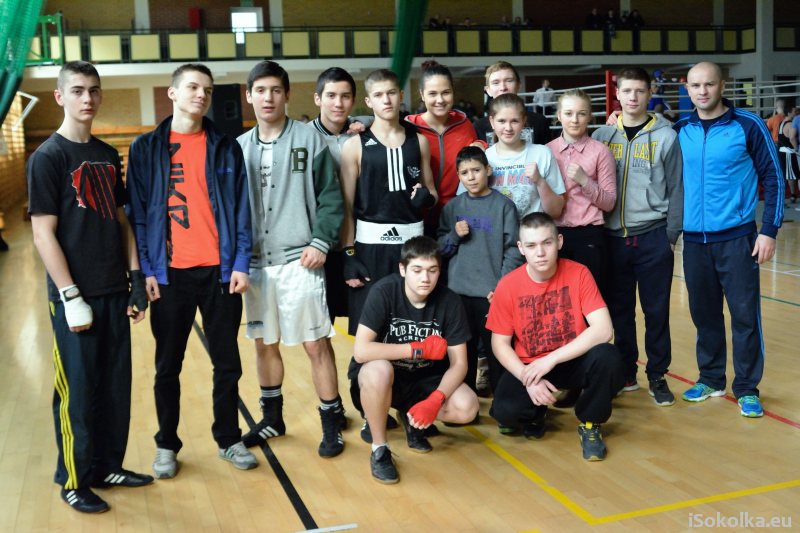 Ekipa Boxing Sokółka podczas turnieju w Sokółce. Marzec 2014 (iSokolka.eu)