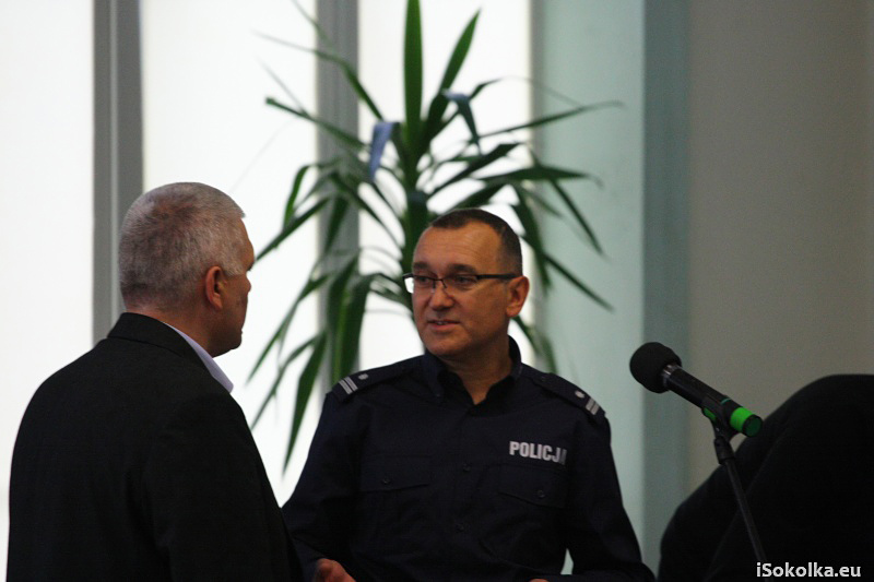 Spotkanie prowadził szef sokólskiej policji podinsp. Krzysztof Mróz (iSokolka.eu)