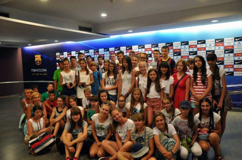 Uczniowie na Camp Nou (ZSI Sokółka)