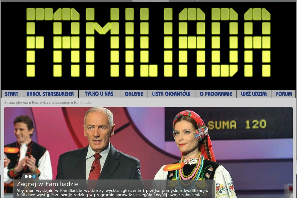 Zrzut ekranowy ze strony tvp.pl/rozrywka/teleturnieje/familiada
