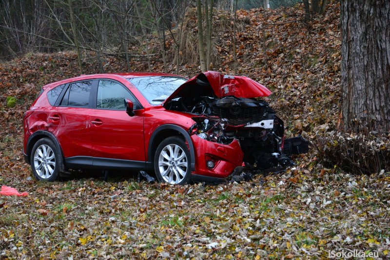 Mazda po wypadku (iSokolka.eu)