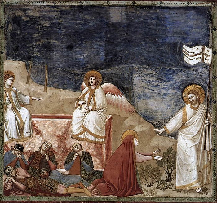 Giotto di Bondone - Zmartwychwstanie; fresk (Web Gallery of Art) 