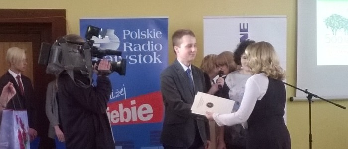 Piotr Ryszkiewicz odebrał nagrodę (iSokolka.eu)